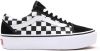 Vans Old Skool Platform Checkerboard Sneakers , Zwart, Dames online kopen