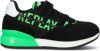 REPLAY Shoot Jr Elastic suède sneakers zwart/groen online kopen